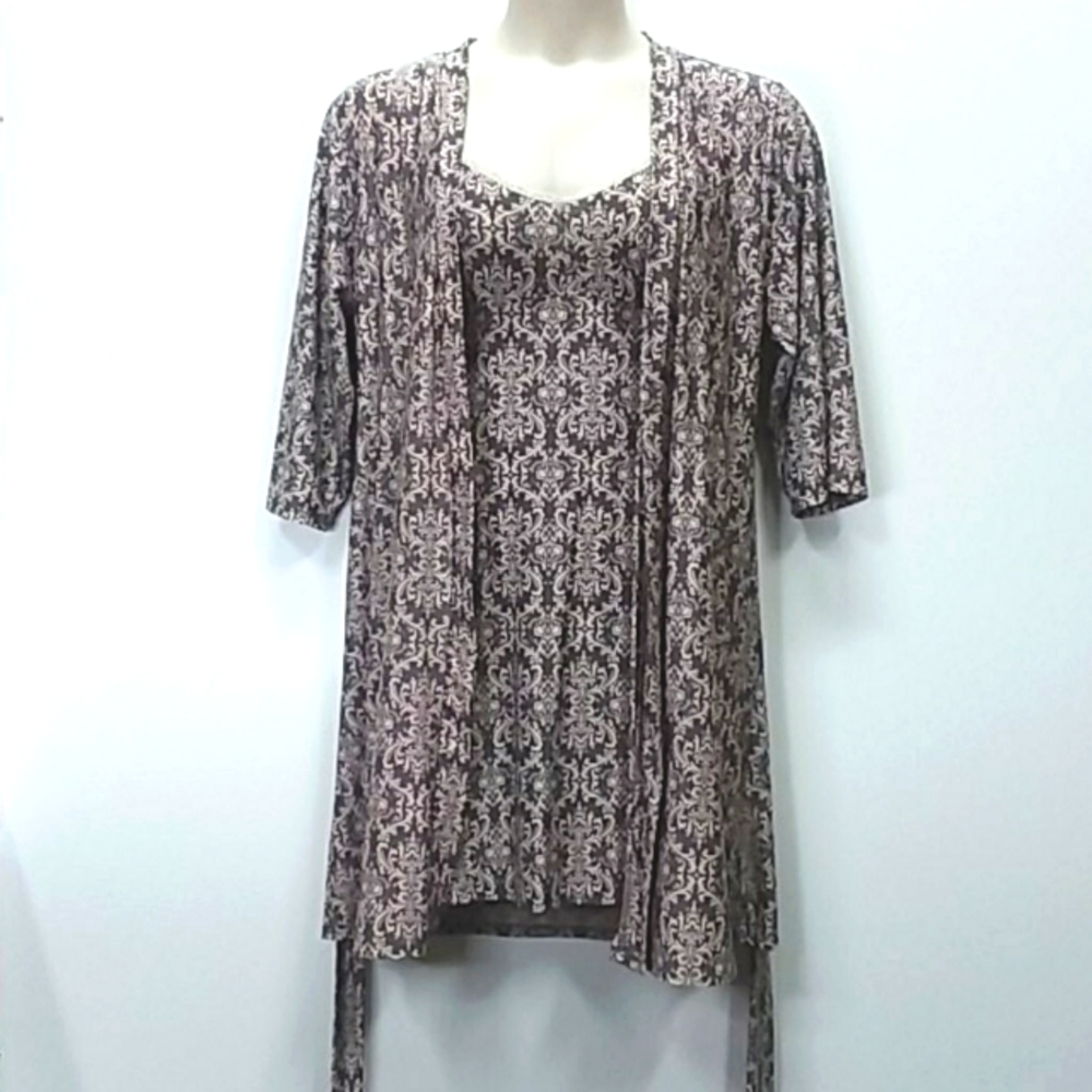 Rene' Rofe' Sleepwear Nightgown and Robe Set - Picture 4 of 11